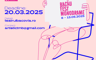 Bacău Fest Monodrame 2025: Teatrul Municipal „Bacovia” lansează apelul pentru participanți