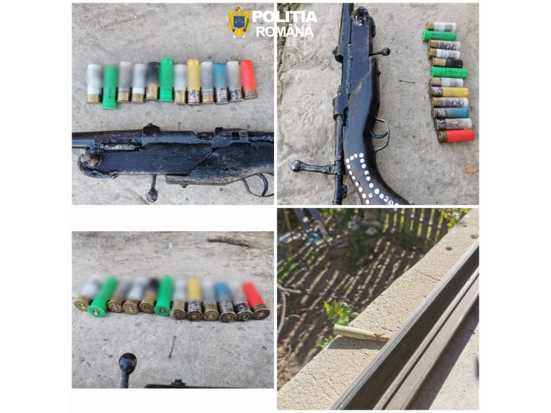 Percheziție în Oituz, județul Bacău: armă letală artizanală și muniție ilegală, descoperite de polițiști